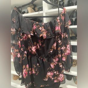 Lane Bryant NWT off shoulder floral top size 16